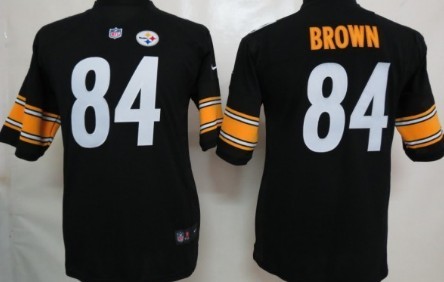 Nike Black youths Game Jersey Pittsburgh Steelers 84 Antonio Brown